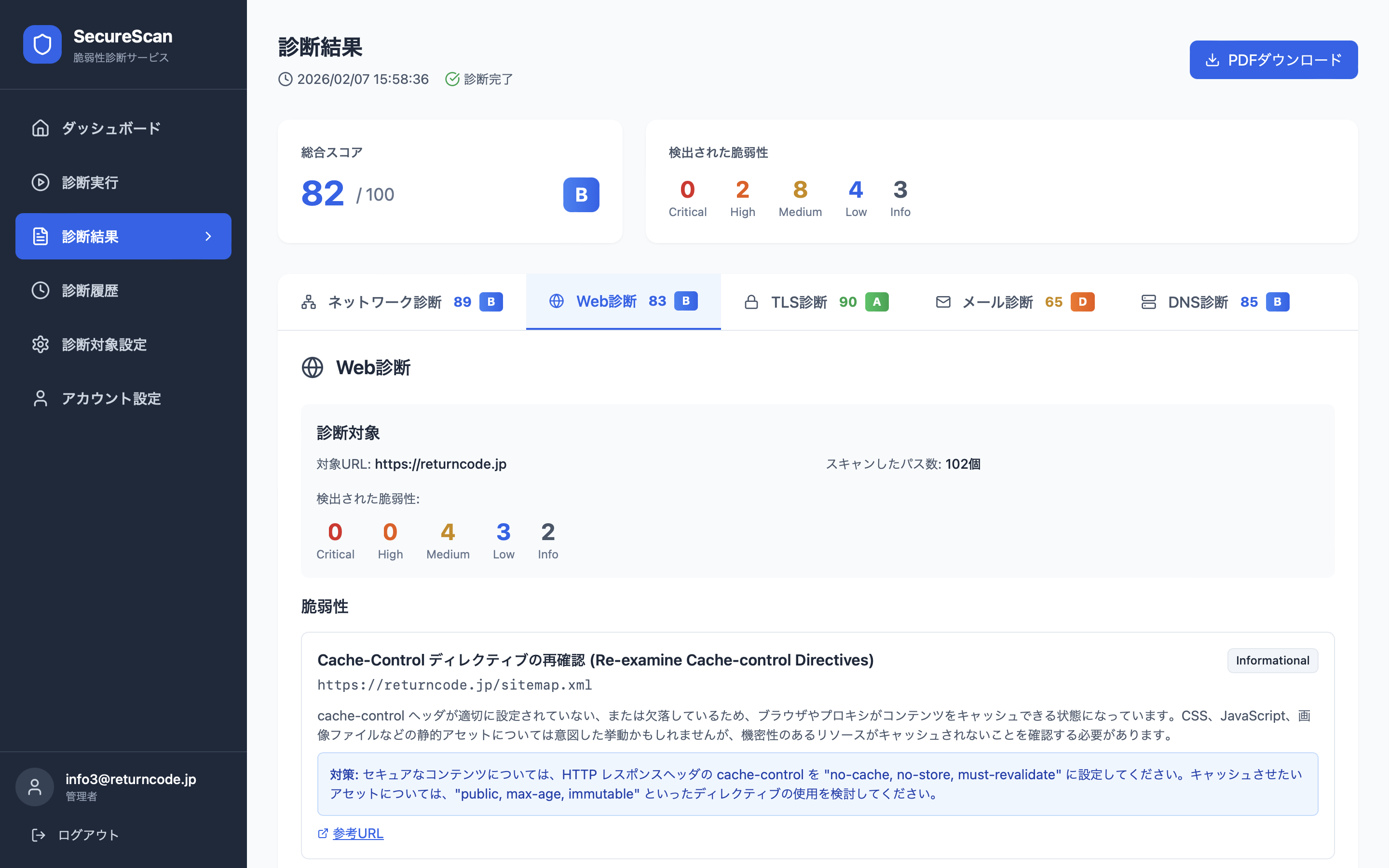 SecureScan 詳細レポート